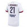 Muški Nogometni Dres Paris Saint-Germain Lucas Hernandez #21 Gostujuci 2025-26 Kratak Rukav Muški Nogometni Dres Paris Saint-Germain Lucas Hernandez #21 Gostujuci 2025-26 Kratak Rukav